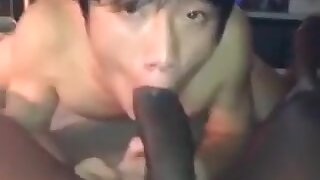 Asian Boy Sucks Black Cock
