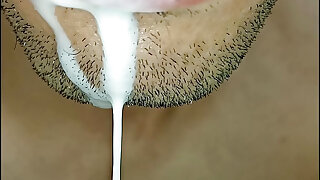 Cum in my mouth, play with your cum, and swallow it, sexy, femboy, trans, gay naughty, tongue, sloopy, six pack, fitness teen