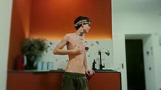 Twink Has Fun in the Studio Kitchen
