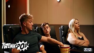 Joey Mills And Felix Fox - Go To The Cinema With Their Gfs But They End Up Getting Fucked Together 11 Min