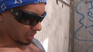 Twink fucked raw by straight and cum creampie inside hole