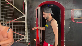 Twink fucked raw by Stepdaddy in backroom