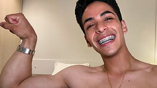Aparment Tour Showing My Muscles and Flex