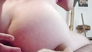 Gay Sissy teen riding big didlo