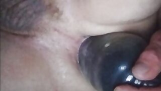 Sissy try to fist his ass