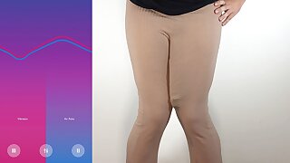 Massive cock hands free cumshot in pants