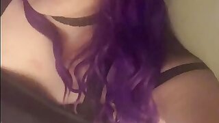 Cute Cock-Craving Goth Femboy Sissy Rubs Cock Until Cumming On & Past Face