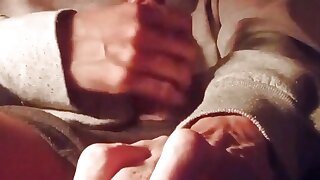 I Stop Working to Masturbate My Big Cock, Moaning Loudly Until I Cum Hard