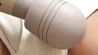 I put on a pair of white BVD bikini briefs and ejaculated downward.