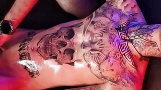 Camilo Brown Giving Intense Handjob to Hot Tattooed Stud Inked Mike Making Him Shoot His Cum