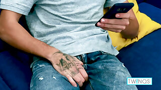 Tattooed Twink Thomas T Strokes His Hard Shaft And Cumshots!