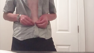 Catholic boy flashes cock in bathroom