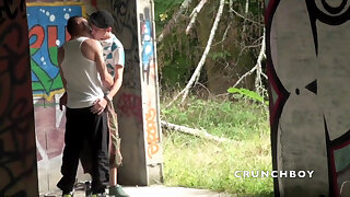 Sex humliation outdoor with sexy twink suck by straight