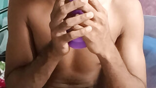 Indian Sissy Femboy Chhhoco Dildo Ride Crossdresser