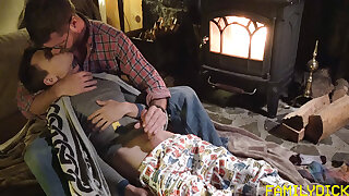 Stepdad Stepson Family Cabin Retreat - FamilyDick