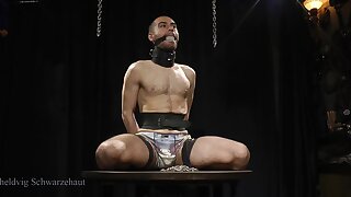 Zeus Fixed In A Chains And Ballgagged Free 11 Min